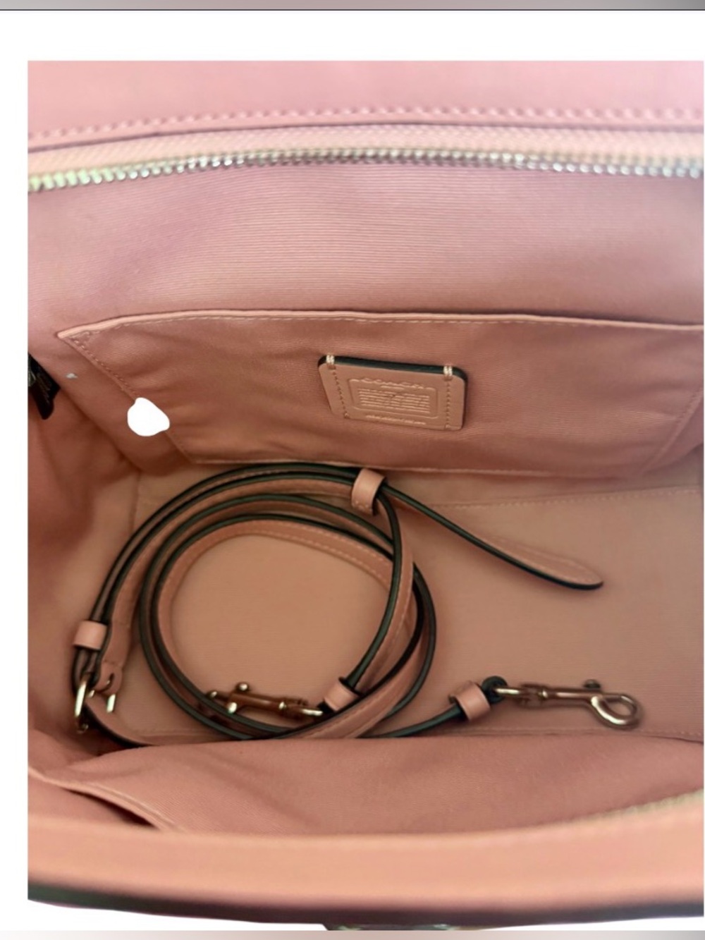 COACH Pink Pebble Leather Turnlock Satchel Authentic - Picture 4 of 8